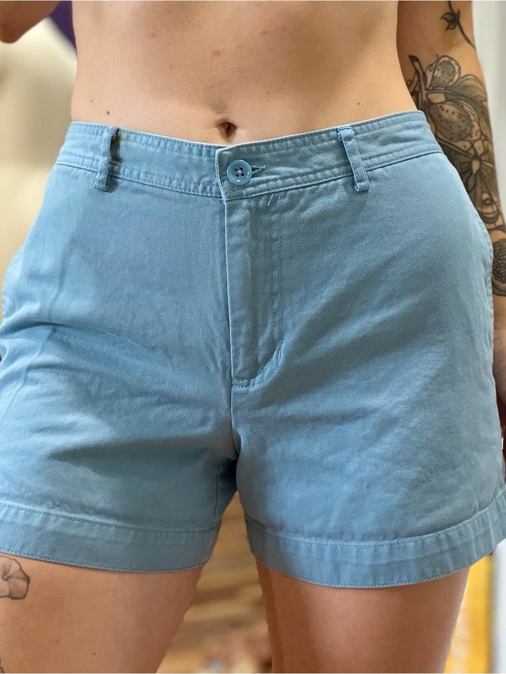 Vintage Y2K Gap Powder Blue Cotton Shorts